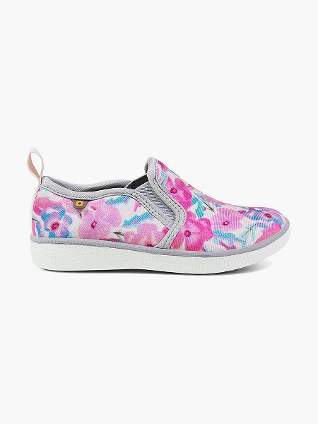 BOGS Schuhe Deutschland - Kicker Slip On Pansies Slip-On Schuhe Kinder Hellgrau Multi DE24709